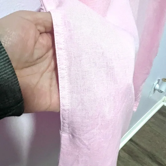 Tommy Bahama Two Palms Ruffle V-Neck Linen A-Line Dress XL - Picture 8 of 8